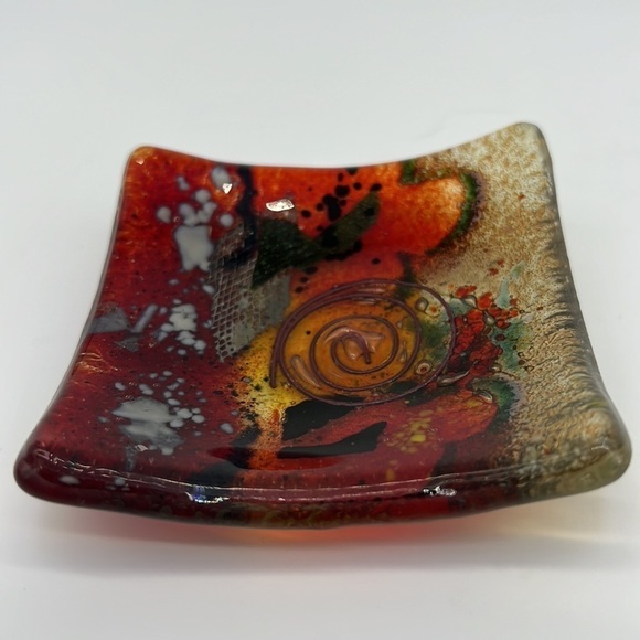Fused Glass Trinket Dish - Picture 2 of 7